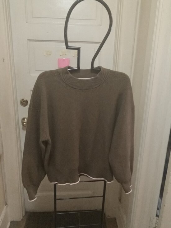 Scotch & Soda Sweaters - Scotch & Soda Sz XL olive Sweater with pink piping Viscose/Polyester